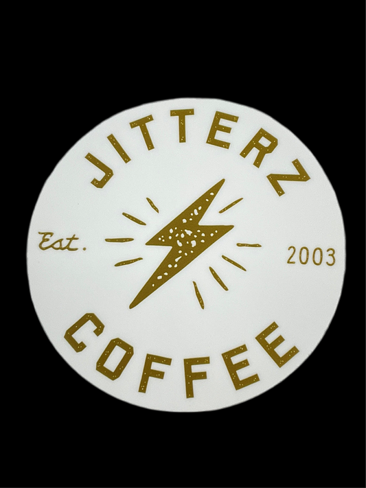 Gold Logo Round Sticker Large