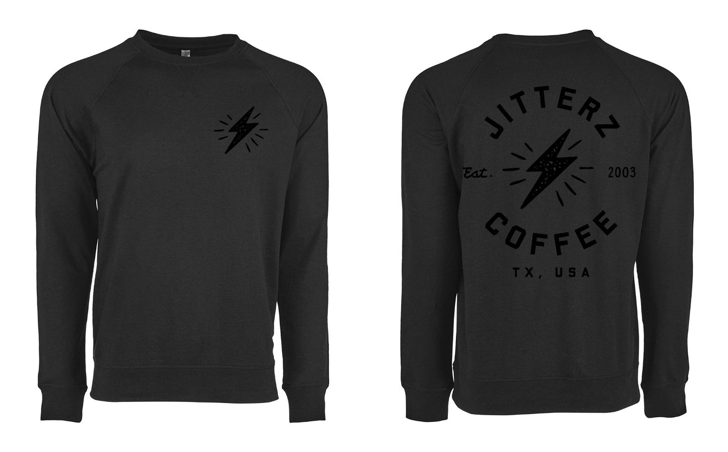 Black Jitterz Bolt crew neck