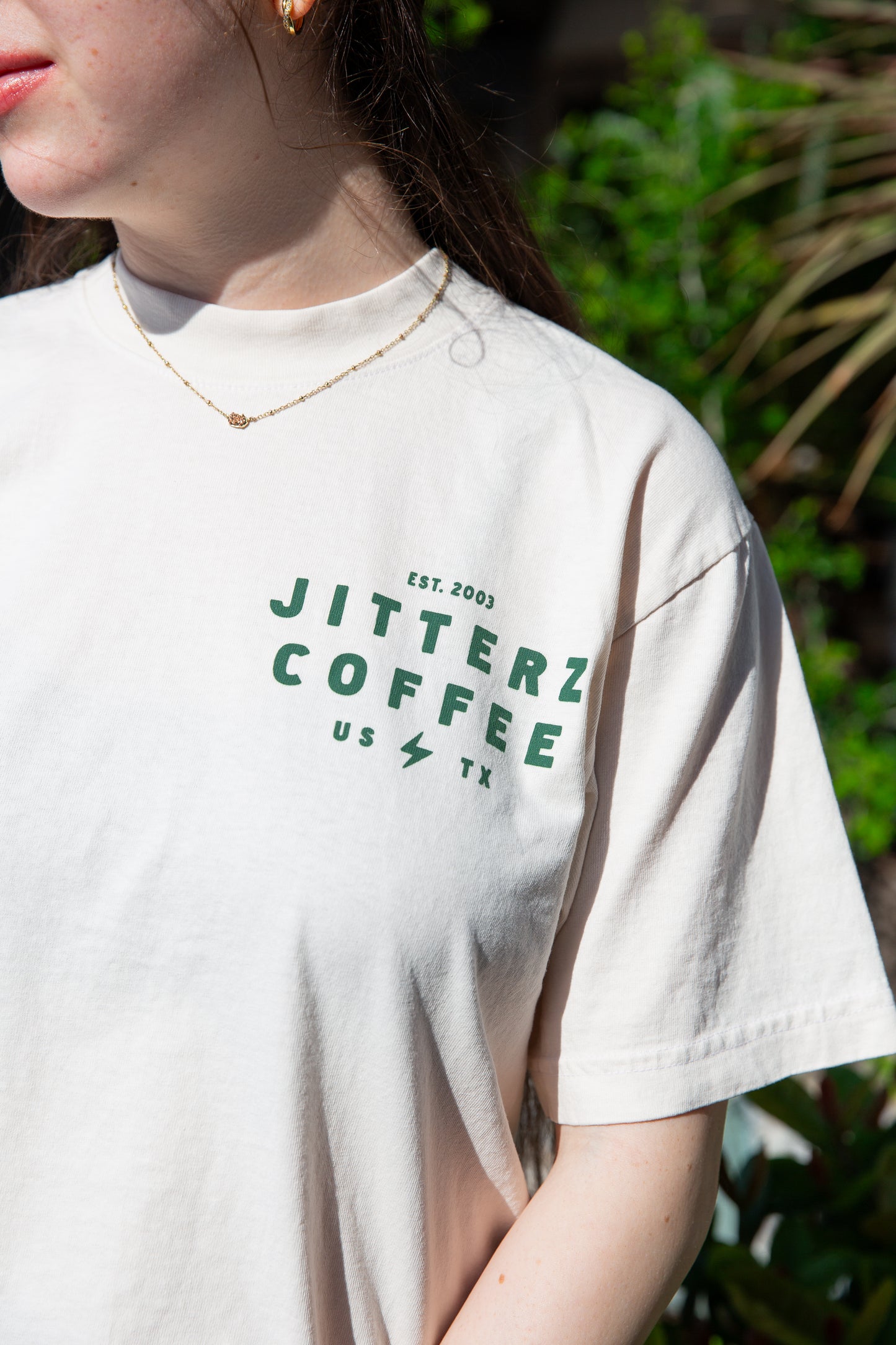 "23 YEARS" TEE - BEIGE/GREEN